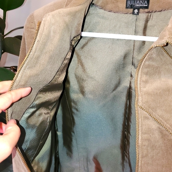 Juliana Collezione blazer size 10 corduroy studded zip. Italy - Picture 9 of 12